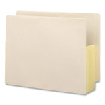 Smead Manila End Tab File Pockets with Tear Resistant Gussets, 3.5" Expansion, Letter Size, Manila, 10/Box
