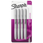 Sharpie Metallic Fine Point Permanent Markers, Fine Bullet Tip, Metallic Silver, 4/Pack