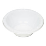 Tablemate Plastic Dinnerware, Bowl, 12 oz, White, 125/Pack