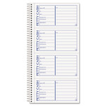 TOPS Petty Cash Receipt Book, Two-Part Carbonless, 5 x 2.75, 4 Forms/Sheet, 200 Forms Total (TOP4109) View Product Image