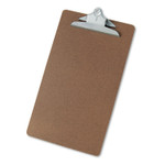 Universal Hardboard Clipboard, 1.25" Clip Capacity, Holds 8.5 x 14 Sheets, Brown View Product Image