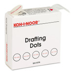 Koh-I-Noor Adhesive Drafting Dots, 0.88" dia, Dries Clear, 500/Box (KOH25900J01) View Product Image