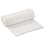 Inteplast Group Low-Density Commercial Can Liners, 30 gal, 0.8 mil, 30" x 36", White, 25 Bags/Roll, 8 Rolls/Carton (IBSSL3036XHW) View Product Image