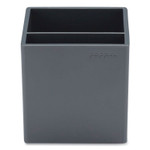 Poppin Pen Cup, 3.25 x 3.25 x 3.25, Plastic, Dark Gray View Product Image