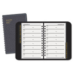 AT-A-GLANCE Telephone/Address Book, 4.78 x 8, Black Simulated Leather, 100 Sheets (AAG8001105) View Product Image
