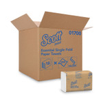 Scott Essential Single-Fold Towels, Absorbency Pockets, 9.3 x 10.5, 250/Pack, 16 Packs/Carton (KCC01700) View Product Image