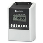 Lathem Time 700E Calculating Time Clock, Digital Display, White