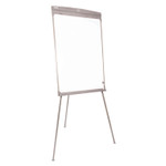 AbilityOne 7520016421222 SKILCRAFT Quartet Standard Presentation Easel, 27 x 35, White Surface, Graphite Gray Steel Frame (NSN6421222) View Product Image