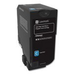 Lexmark 74C1HC0 Return Program Unison High-Yield Toner, 12,000 Page-Yield, Cyan (LEX74C1HC0) View Product Image