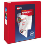 Avery Heavy-Duty View Binder with DuraHinge and Locking One Touch EZD Rings, 3 Rings, 4" Capacity, 11 x 8.5, Red (AVE79326) View Product Image