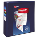 Avery Heavy-Duty View Binder with DuraHinge and Locking One Touch EZD Rings, 3 Rings, 4" Capacity, 11 x 8.5, Navy Blue (AVE79804) View Product Image