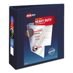 Avery Heavy-Duty View Binder with DuraHinge and Locking One Touch EZD Rings, 3 Rings, 3" Capacity, 11 x 8.5, Navy Blue (AVE79803) View Product Image