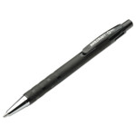 AbilityOne 7520013687771 SKILCRAFT Rubberized Ballpoint Pen, Retractable, Medium 1 mm, Black Ink, Black Barrel, Dozen (NSN3687771) View Product Image