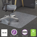 deflecto All Day Use Chair Mat - All Carpet Types, 46 x 60, Rectangle, Clear (DEFCM11442FPC) View Product Image