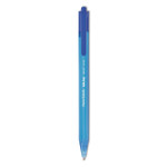 Paper Mate InkJoy 100 RT Ballpoint Pen, Retractable, Medium 1 mm, Blue Ink, Translucent Blue Barrel, Dozen (PAP1951253) View Product Image