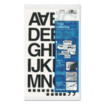 Chartpak Press-On Vinyl Letters and Numbers, Self Adhesive, Black, 1.5"h, 37 Letters and Numbers