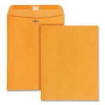 Quality Park Clasp Envelope, 32 lb Bond Weight Kraft, #97, Square Flap, Clasp/Gummed Closure, 10 x 13, Brown Kraft, 100/Box