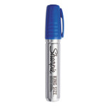 Sharpie King Size Permanent Marker, Broad Chisel Tip, Blue, Dozen