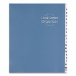 Smead Deluxe Expandable Indexed Desk File/Sorter, Reinforced Tabs, 20 Dividers, Alpha Index, Letter Size, Dark Blue Cover