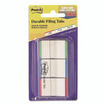 Post-it Tabs 1" Lined Tabs, 1/5-Cut, Lined, Assorted Colors, 1" Wide, 66/Pack