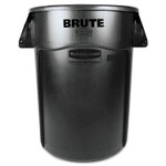 Rubbermaid Commercial Vented Round Brute Container, 44 gal, Plastic, Black (RCP264360BK) View Product Image