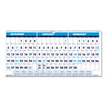 House of Doolittle Recycled Three-Month Format Wall Calendar, Horizontal Orientation, 17 x 8, White Sheets, 14-Month: Dec 2024 to Jan 2026 View Product Image