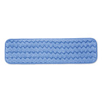 Rubbermaid Commercial Microfiber Wet Room Pad, Split Nylon/Polyester Blend, 18", Blue, 12/Carton (RCPQ41000BLU) View Product Image