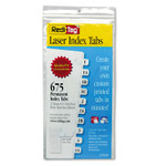 Redi-Tag Laser Printable Index Tabs, 1/12-Cut, White, 0.44" Wide, 675/Pack