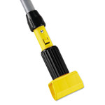 Rubbermaid Commercial Gripper Aluminum Mop Handle, 1.13" dia x 60", Gray/Yellow (RCPH226) View Product Image