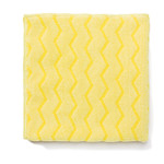 Rubbermaid Commercial Reusable Cleaning Cloths, Microfiber, 16 x 16, Yellow, 12/Carton