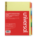Universal Deluxe Extended Insertable Tab Indexes, 8-Tab, 11 x 8.5, Buff, Assorted Tabs, 6 Sets (UNV21876) View Product Image