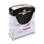 ACCUSTAMP2 Pre-Inked Shutter Stamp, Red, MAILED, 1.63 x 0.5