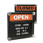 Headline Sign Double-Sided Open/Closed Sign w/Plastic Push Characters, 14.38 x 12.38