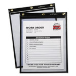 C-Line Heavy-Duty Super Heavyweight Plus Stitched Shop Ticket Holders, Clear/Black, 9 x 12, 15/Box (CLI50912) View Product Image