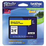 Brother P-Touch TZe Standard Adhesive Laminated Labeling Tape, 0.7" x 26.2 ft, Black on Yellow