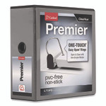 Cardinal Premier Easy Open ClearVue Locking Slant-D Ring Binder, 3 Rings, 5" Capacity, 11 x 8.5, Black