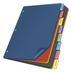 Cardinal Poly Index Dividers, 8-Tab, 11 x 8.5, Assorted, 4 Sets (CRD84019) View Product Image