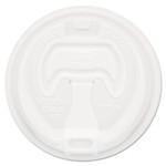 Dart Optima Reclosable Lid, Fits 12 oz to 24 oz Hot Cups, Plastic, White, 100/Pack, 10 Packs/Carton