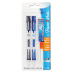 Paper Mate Clear Point Mechanical Pencils with Tube of Lead/Erasers, 0.5 mm, HB(#2), Black Lead, Randomly Assorted Barrel Colors, 2/Pack