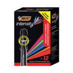 BIC Intensity Chisel Tip Permanent Marker, Broad Chisel Tip, Tuxedo Black, Dozen (BICGPMM11BK) View Product Image