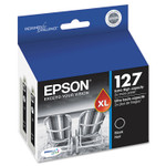 Epson T127120-D2 (127) DURABrite Ultra Extra High-Yield Ink, Black, 2/Pack View Product Image