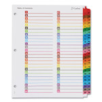 Cardinal OneStep Printable Table of Contents and Dividers - Double Column, 52-Tab, 1 to 52, 11 x 8.5, White, 1 Set (CRD60990) View Product Image