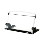 3M In-Line Adjustable Desktop Copyholder,150 Sheet Capacity, Plastic, Black/Clear (MMMDH630) View Product Image