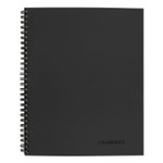 Cambridge Wirebound Business Notebook, 1-Subject, Wide/Legal Rule, Black Linen Cover, (80) 11 x 8.5 Sheets View Product Image