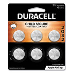 Duracell Lithium Coin Batteries With Bitterant, 2032, 6/Pack