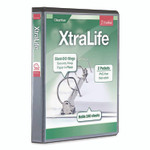 Cardinal XtraLife ClearVue Non-Stick Slant-D Ring Binder, 3 Rings, 1" Capacity, 11 x 8.5, Black