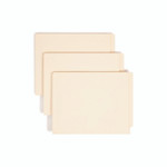 Smead End Tab Fastener Folders with Reinforced Straight Tabs, 11-pt Manila, 2 Fasteners, Letter Size, Manila Exterior, 250/Box