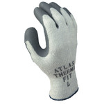 SHOWA Atlas Therma-Fit 451 Latex Coated Gloves, Large, Gray/Light Gray View Product Image