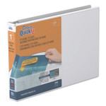 Stride QuickFit Landscape Spreadsheet Round Ring View Binder, 3 Rings, 1" Capacity, 11 x 8.5, White (STW97110)