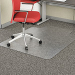 Alera Occasional Use Studded Chair Mat for Flat Pile Carpet, 45 x 53, Wide Lipped, Clear